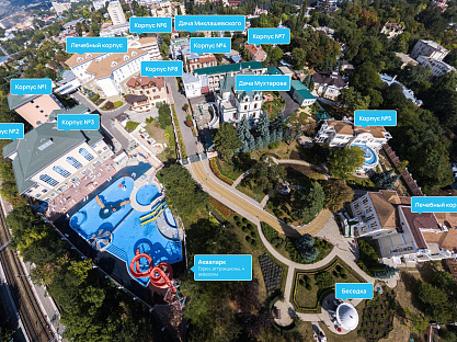 Санаторий «Долина Нарзанов» г. Кисловодск. Карта территории санатория